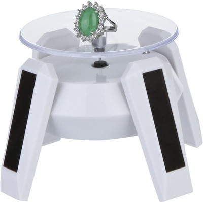 Solar Display Stand Decorative Showpiece - 9 cm(Plastic, White)