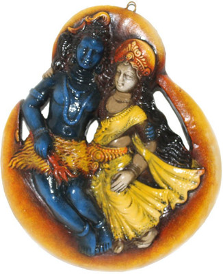 

Sarvsiddhi Terracotta Shiv Parvati Wall Hanging Decorative Showpiece - 3 cm(Terracotta, Multicolor)