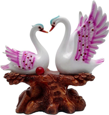 

Art N Hub Duck Love Couple / Bird Figure - Handicraft Decorative Home Interior & Table Décor Figurine / Valentine Gift item Decorative Showpiece - 30 cm(Earthenware, White)