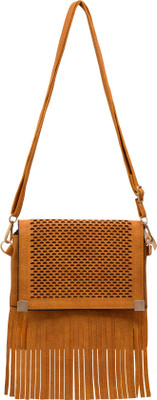 

Tap Fashion Women Casual Tan PU Sling Bag