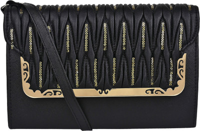 

A&P Enterprises Girls Casual Black PU Sling Bag