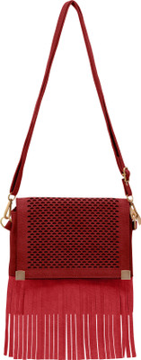 

Tap Fashion Women Casual Red PU Sling Bag