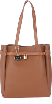 

Fur Jaden Women Casual Tan PU Tote