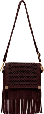 

Tap Fashion Women Casual Brown PU Sling Bag