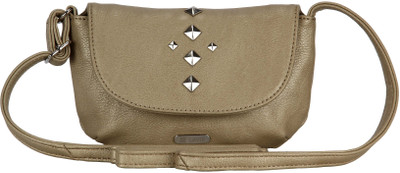 

Lavie Women Casual Gold Polyester Sling Bag