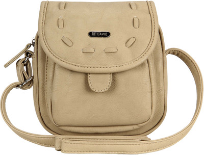 

Lavie Girls Casual Beige Polyester Sling Bag