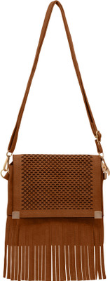 

Tap Fashion Women Casual Brown PU Sling Bag