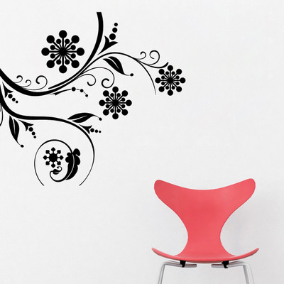 

DecorWall  Self Adhesive Sticker(Pack of 1, Black