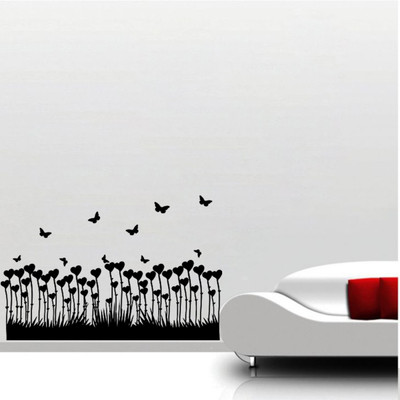 DecorWall  Self Adhesive Sticker(Pack of 1, Black