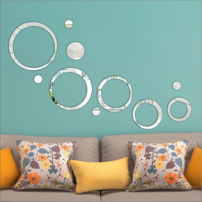 Dakshita  3D Acrylic Sticker Sticker(Pack of 10, Silver