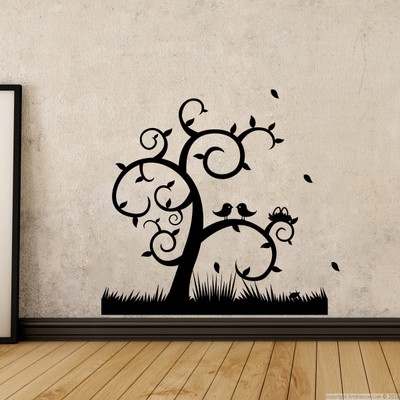 

DecorWall  Self Adhesive Sticker(Pack of 1, Black