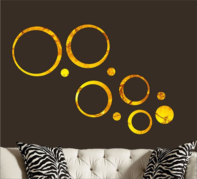 

Dakshita  3D Acrylic Sticker Sticker(Pack of 10, Gold