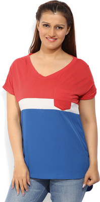 

Flying Machine Women's Multicolor T-Shirt, Grey mel