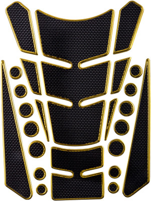 

Autofy Spine Shaped Universal Black & Golden Graphics Motorcycle Tank Sticker(Pack of 1)