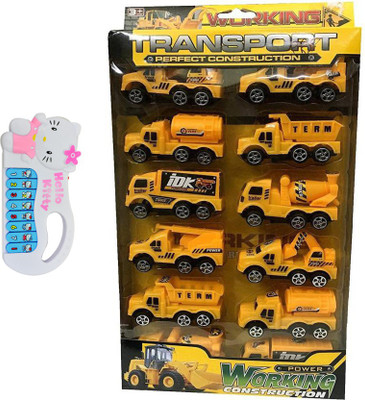 

Techhark transport working construction and Hello Kitty toy for kids(Multicolor)