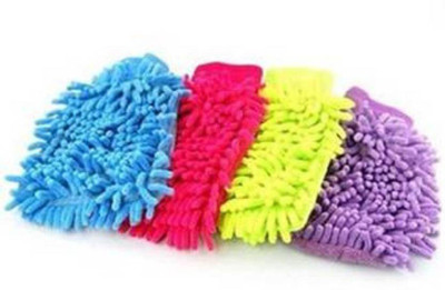 W2W Cotton Vehicle Washing  Hand Glove(Pack Of 4)