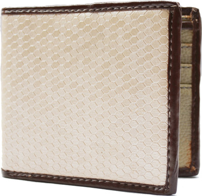 

Crapgoos Men White Artificial Leather Wallet(8 Card Slots), Cream