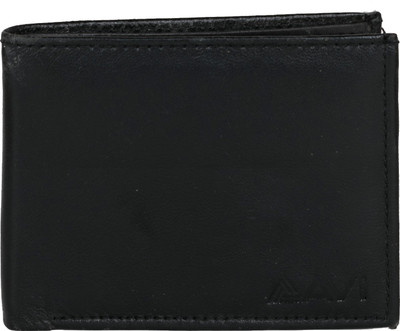 

AVI Men Black Genuine Leather Wallet(1 Card Slot)