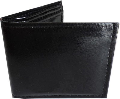 

ELgator Men Black Artificial Leather Wallet(1 Card Slot)