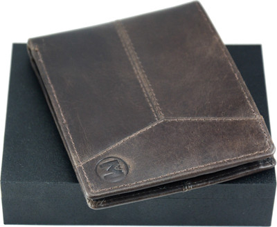 

Mansome Men Brown Genuine Leather Wallet(5 Card Slots), Vintage brown