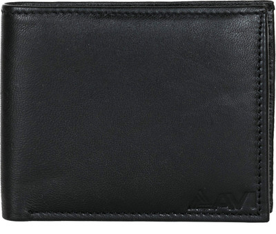 

AVI Men Black Genuine Leather Wallet(6 Card Slots)