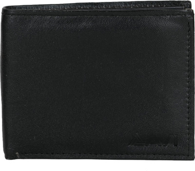 

AVI Men Black Genuine Leather Wallet(3 Card Slots)