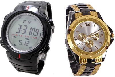 SPINOZA black digital and black gold professional Analog Watch  - For Boys   Watches  (SPINOZA)