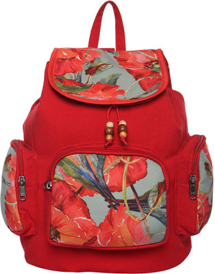 

Impulse Print Floral 20 L Backpack(Multicolor), Red