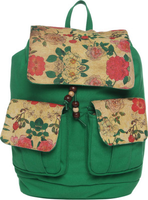 

Impulse Backpack Print Bloomy 20 L Laptop Backpack(Green)