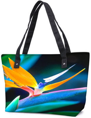 

Snoogg Pack Of 2 Flower Zoo Combo Tote Shopping Grocery Bag With Coin Pencil Purse Shoulder Bag(Multicolor, 5 L)