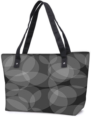 

Snoogg Pack Of 2 Grey Circles Black Pattern Combo Tote Shopping Grocery Bag With Coin Pencil Purse Shoulder Bag(Multicolor, 5 L)