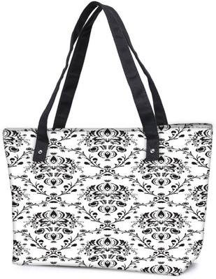 

Snoogg Pack Of 2 Grey Branched Pattern Combo Tote Shopping Grocery Bag With Coin Pencil Purse Shoulder Bag(Multicolor, 5 L)