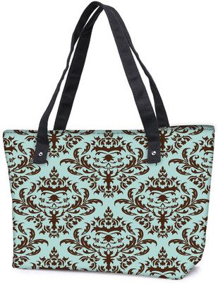 

Snoogg Pack Of 2 Lite Blue Pattern Combo Tote Shopping Grocery Bag With Coin Pencil Purse Shoulder Bag(Multicolor, 5 L)