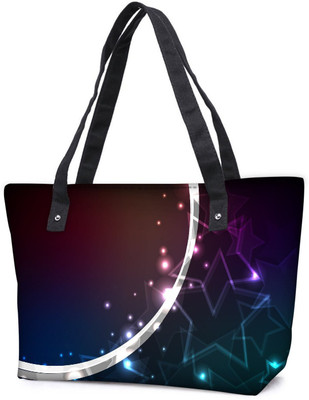 

Snoogg Pack Of 2 Crystals Stars Combo Tote Shopping Grocery Bag With Coin Pencil Purse Shoulder Bag(Multicolor, 15 L)
