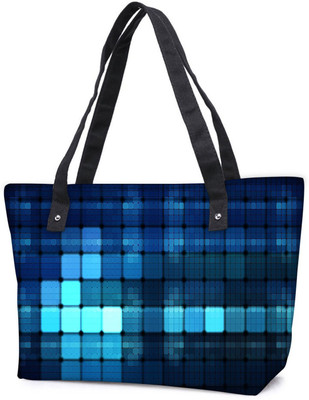 

Snoogg Pack Of 2 Blue Lights Wide Combo Tote Shopping Grocery Bag With Coin Pencil Purse Shoulder Bag(Multicolor, 5 L)