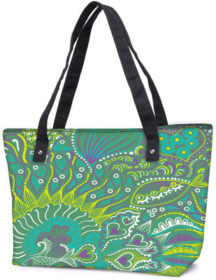 

Snoogg Pack Of 2 Abstract Seamless Texture With Fish Combo Tote Shopping Grocery Bag With Coin Pencil Purse Shoulder Bag(Multicolor, 15 L)