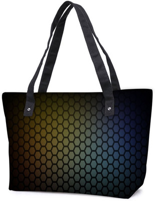 

Snoogg Pack Of 2 Honeycomb Pattern Combo Tote Shopping Grocery Bag With Coin Pencil Purse Shoulder Bag(Multicolor, 5 L)