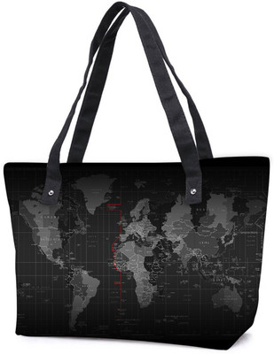 

Snoogg Pack Of 2 Black Earth Combo Tote Shopping Grocery Bag With Coin Pencil Purse Shoulder Bag(Multicolor, 5 L)