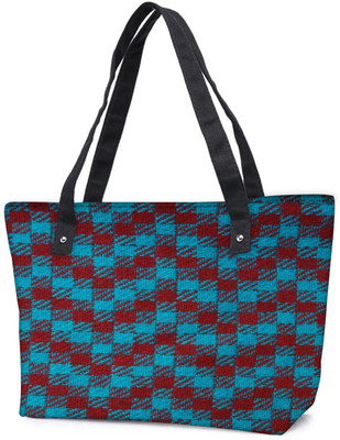 

Snoogg Pack Of 2 Zig Zag Design 2375 Combo Tote Shopping Grocery Bag With Coin Pencil Purse Shoulder Bag(Multicolor, 15 L)