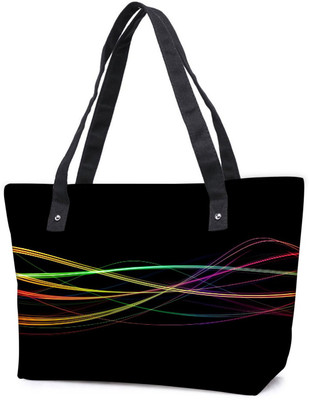 

Snoogg Pack Of 2 Multiple Rays In Black Background Combo Tote Shopping Grocery Bag With Coin Pencil Purse Shoulder Bag(Multicolor, 15 L)