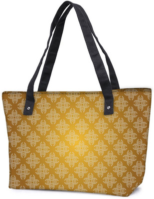 

Snoogg Pack Of 2 Lite Yellow Pattern Combo Tote Shopping Grocery Bag With Coin Pencil Purse Shoulder Bag(Multicolor, 15 L)
