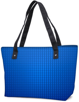 

Snoogg Pack Of 2 Checks Blue Pattern Design Combo Tote Shopping Grocery Bag With Coin Pencil Purse Shoulder Bag(Multicolor, 5 L)