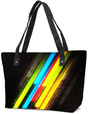 

Snoogg Pack Of 2 Multicolor Design Combo Tote Shopping Grocery Bag With Coin Pencil Purse Shoulder Bag(Multicolor, 15 L)