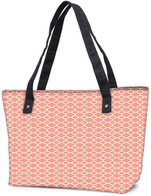 

Snoogg Pack Of 2 Motif Print Pink Combo Tote Shopping Grocery Bag With Coin Pencil Purse Shoulder Bag(Multicolor, 15 L)