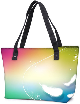 

Snoogg Pack Of 2 White Feather Combo Tote Shopping Grocery Bag With Coin Pencil Purse Shoulder Bag(Multicolor, 15 L)