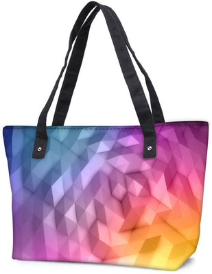 

Snoogg Pack Of 2 Abstract Multicoor Pattern Combo Tote Shopping Grocery Bag With Coin Pencil Purse Shoulder Bag(Multicolor, 15 L)