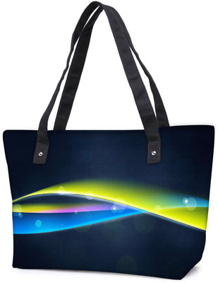 

Snoogg Pack Of 2 Mixed Color Strips Combo Tote Shopping Grocery Bag With Coin Pencil Purse Shoulder Bag(Multicolor, 5 L)