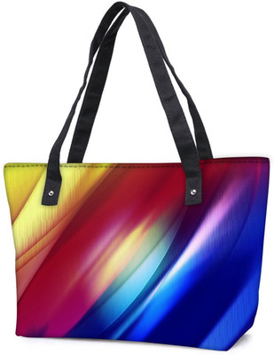 

Snoogg Pack Of 2 Mixed Color Strips Combo Tote Shopping Grocery Bag With Coin Pencil Purse Shoulder Bag(Multicolor, 15 L)