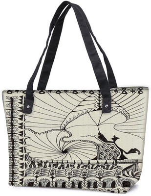 

Snoogg Pack Of 2 Abstract Play Card Vintage Combo Tote Shopping Grocery Bag With Coin Pencil Purse Shoulder Bag(Multicolor, 15 L)