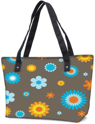 

Snoogg Pack Of 2 Cream Pattern Floral Combo Tote Shopping Grocery Bag With Coin Pencil Purse Shoulder Bag(Multicolor, 15 L)